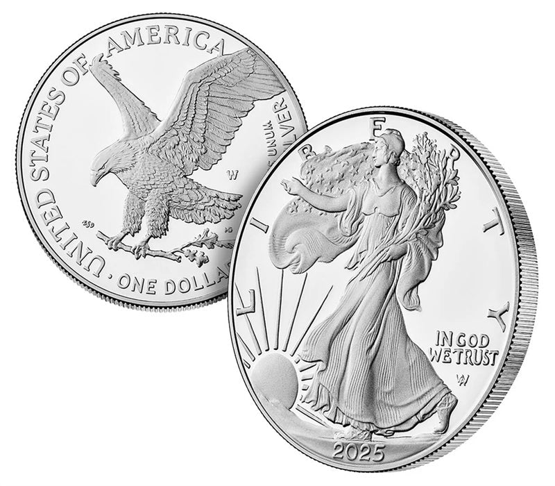 2025 (W) American Silver Eagle 1 oz Silver Coin  (First Day of Issue) $1