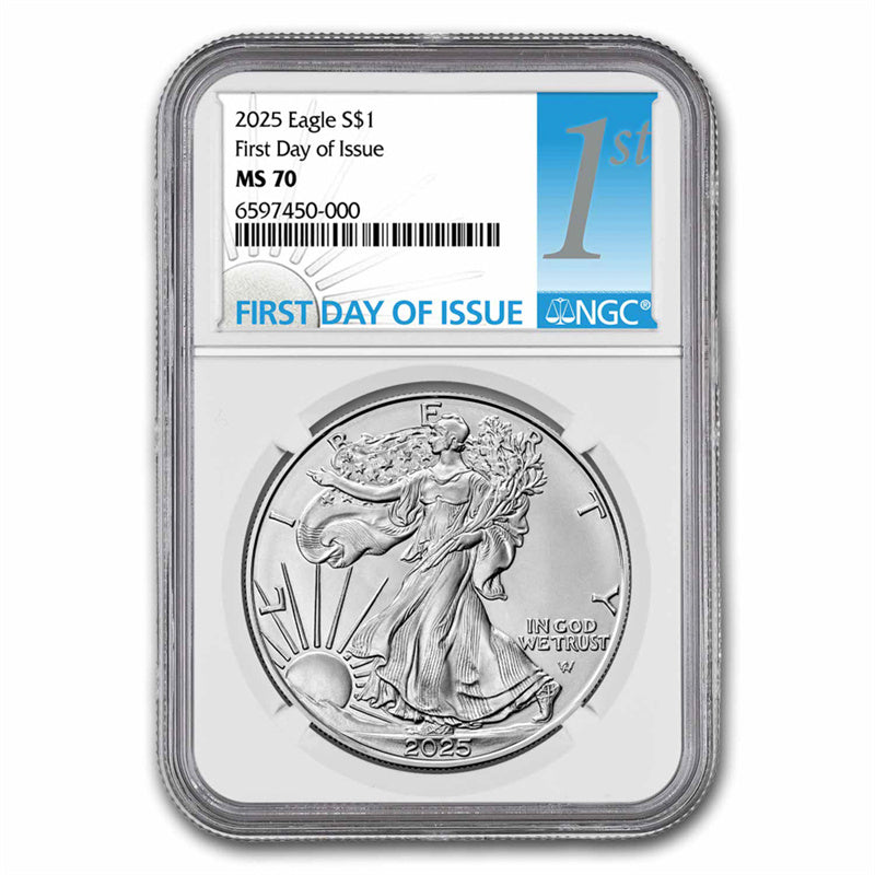 2025 (W) American Silver Eagle 1 oz Silver Coin  (First Day of Issue) $1