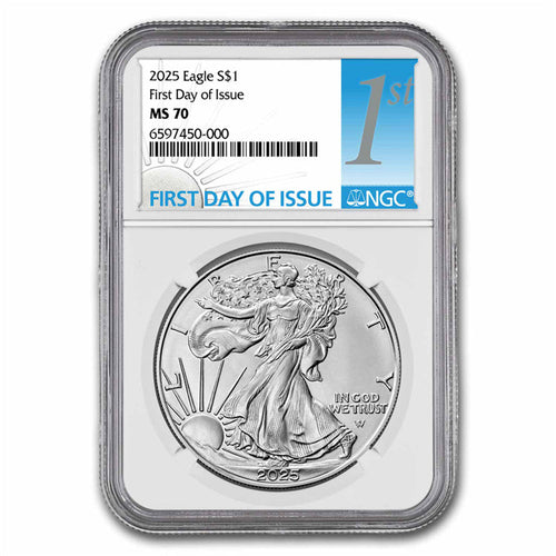 2025 (W) American Silver Eagle 1 oz Silver Coin  (First Day of Issue) $1