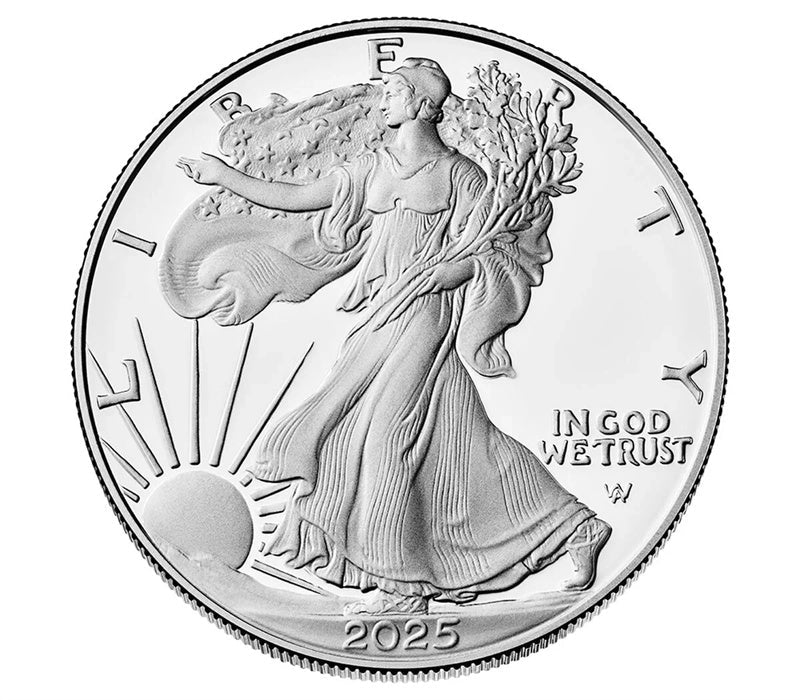 2025 (W) American Silver Eagle 1 oz Silver Coin  (First Day of Issue) $1