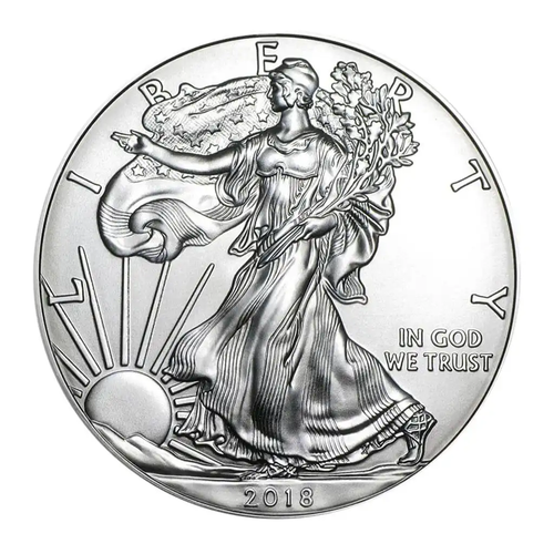 2018 $1 American Silver Eagle MS70 NGC - Early Releases, Green Holder